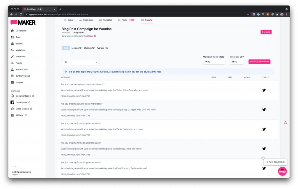 7 Wonderful Affiliate Marketing Content Examples for Woorise using Post Maker 8 Lots of posts created based on the Integrations of Woorise.