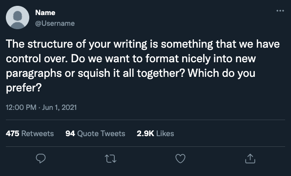 Social Media Experiments Part One 4 A post without any formatting